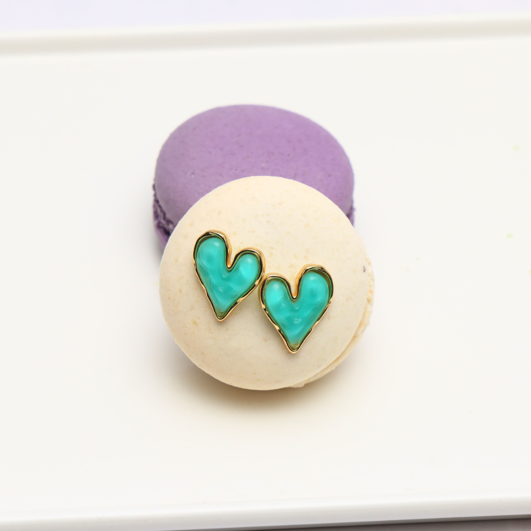 Aros Corazón VIVA — Baño de Oro 18K