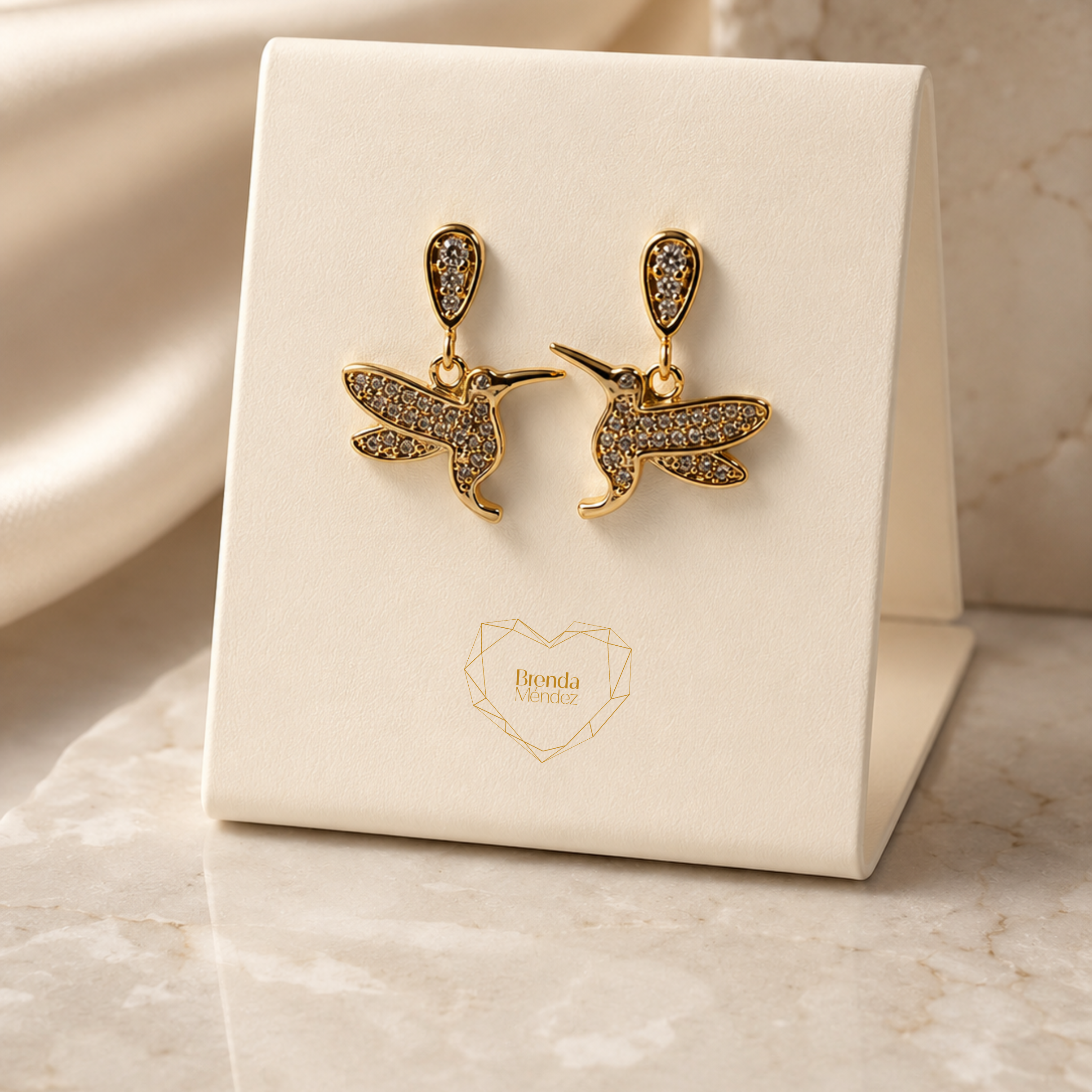 NUEVOS AROS COLIBRÍ "ALMA ETERNA" BAÑO DE ORO 18K