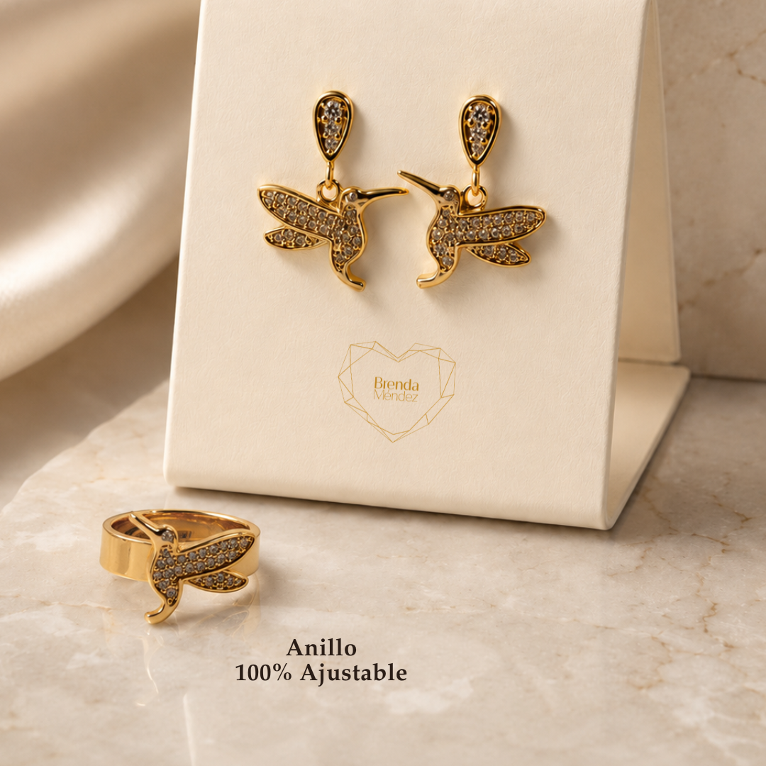 NUEVO CONJUNTO COLIBRÍ ALMA ETERNA AROS + ANILLO