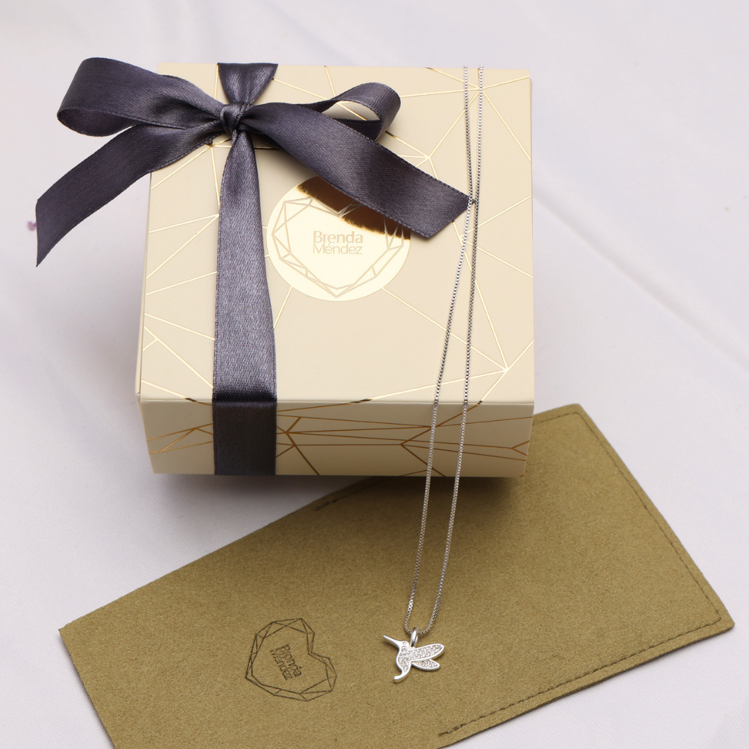 ALMA ETERNA - CONJUNTO COLIBRÍ COLLAR + PULSERA BAÑO DE PLATA