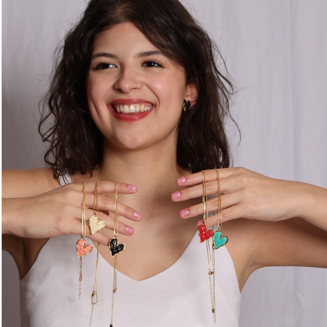 Collar Corazón VIVA - Baño de Oro 18K
