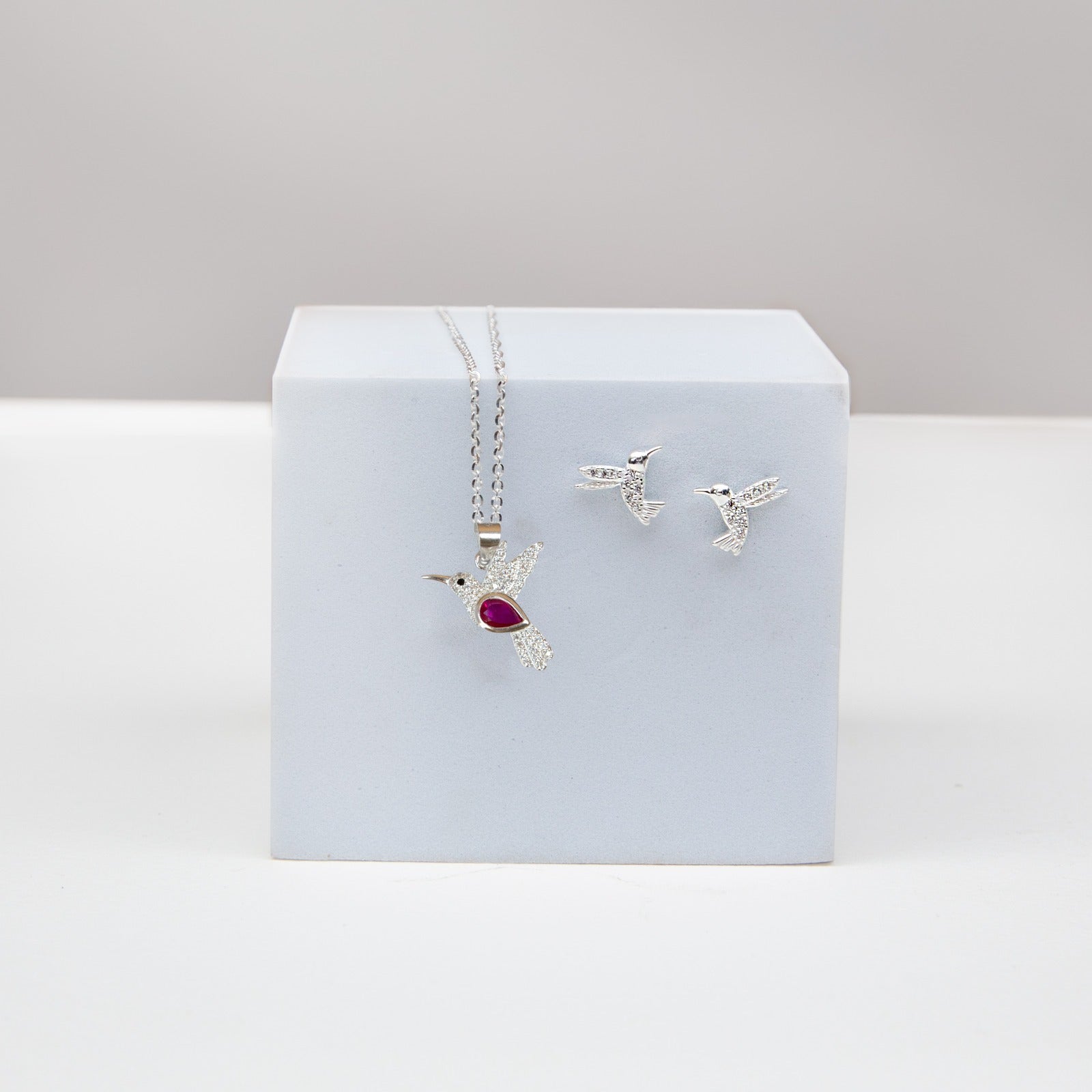 NUEVO COLLAR COLIBRÍ "ALMA MAGENTA" EN PLATA