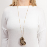 CONJUNTO ATRAPASUEÑOS DE CORAZÓN  COLLAR + ANILLO FIJO NEGRO